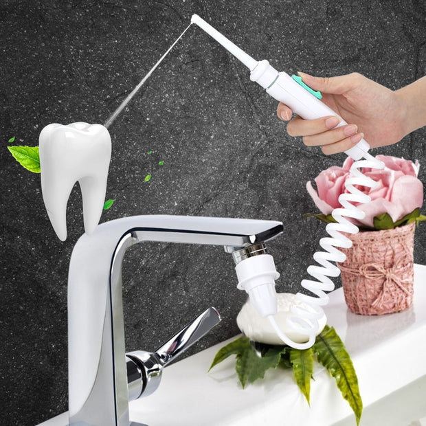 Dental Water Flosser with Faucet Attachment